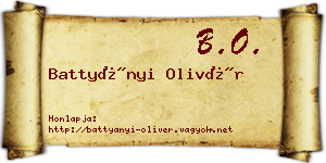 Battyányi Olivér névjegykártya