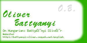 oliver battyanyi business card